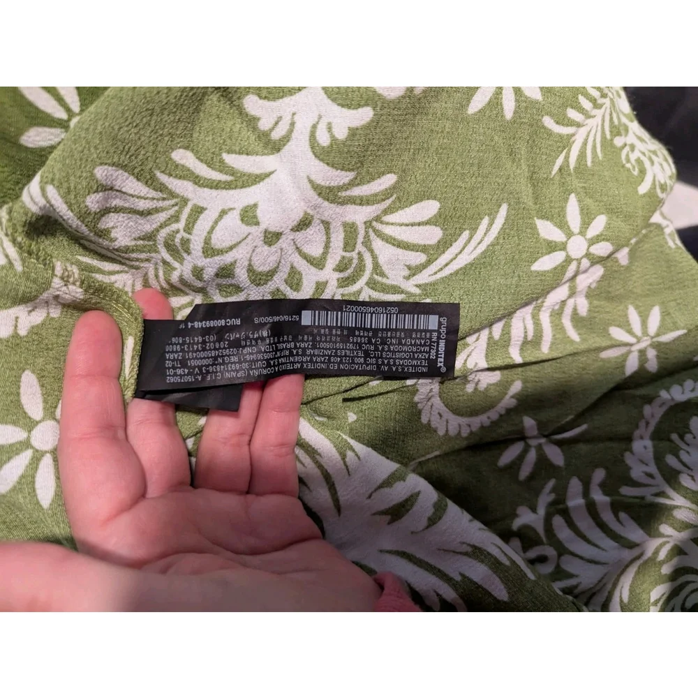 Zara Woman's Small Greena And White Dress - Picture 4 of 5